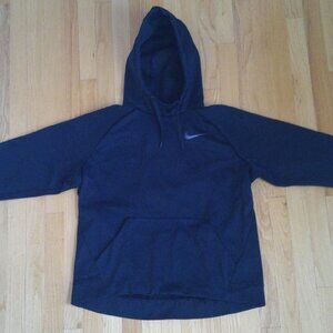 Nike Men's Black Dri-Fit High-Collar Drawstring Hoodie Large